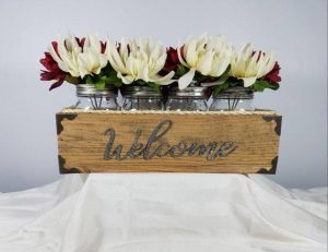 Welcome Decorative Wood Centerpiece