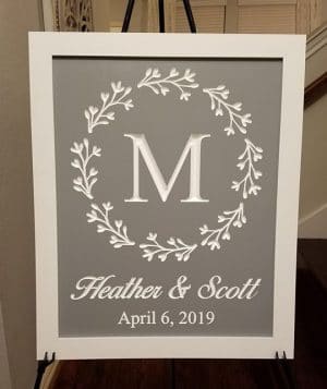 Custom Engraved Wedding Sign